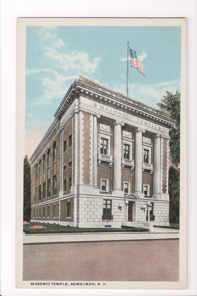 NY, NEWBURGH - Masonic Temple postcard - w02815