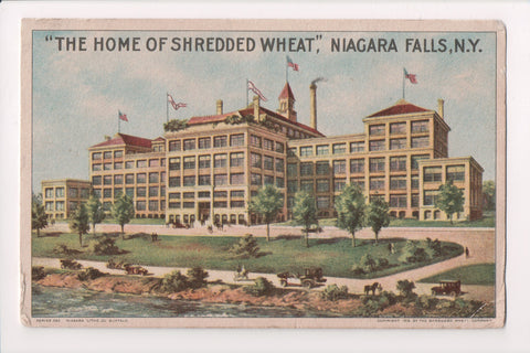 NY, NIAGARA FALLS - Home of Shredded Wheat - @1916 Falls Station Flag cancel - S