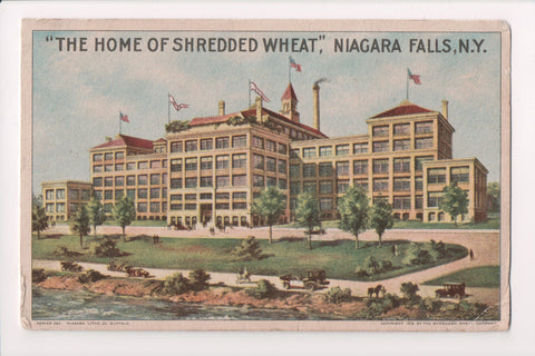 NY, Niagara Falls - Home of Shredded Wheat - @1916 Falls Station Flag cancel - S