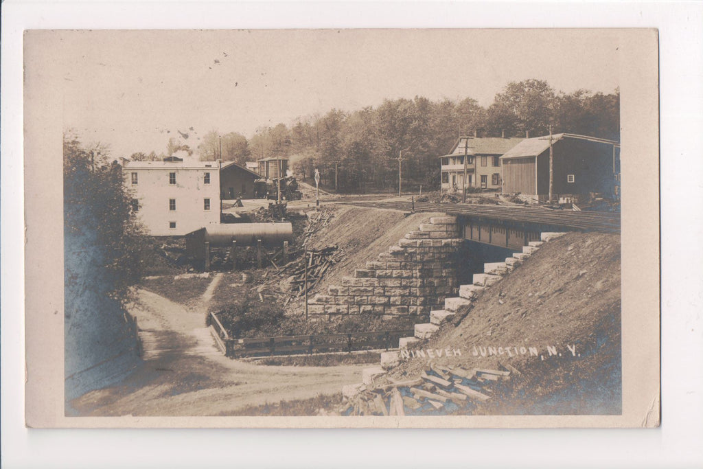 NY, NINEVEH JUNCTION - RPPC construction, train, underpass - H15059