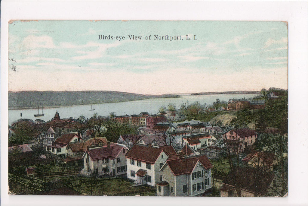 NY, NORTHPORT - Birds Eye view (original SOLD) - B10023
