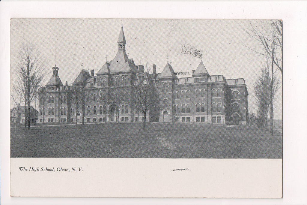 NY, Olean - High School - @1910 postcard - D17033