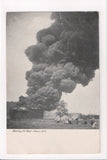 NY, OLEAN - Burning Oil Tank, smoke bellowing, people - E04176