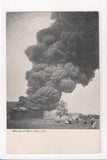 NY, Olean - Burning Oil Tank, smoke bellowing, people - E04176