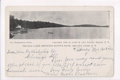 NY, OQUAGA LAKE - Scotts Dock and lake - K03120