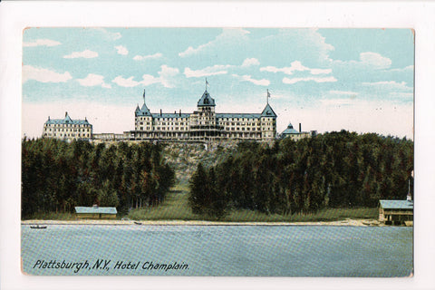 NY, Plattsburgh - Hotel Champlain, vintage Leighton Co postcard -  w03124