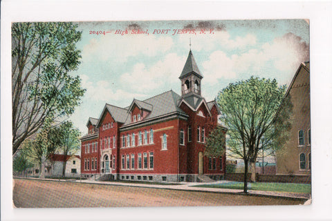 NY, Port Jervis - High School postcard - w01309