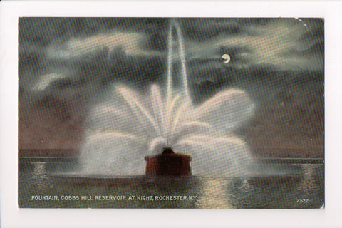 NY, ROCHESTER - Cobbs Hill Reservoir Fountain spraying, close up - A06887