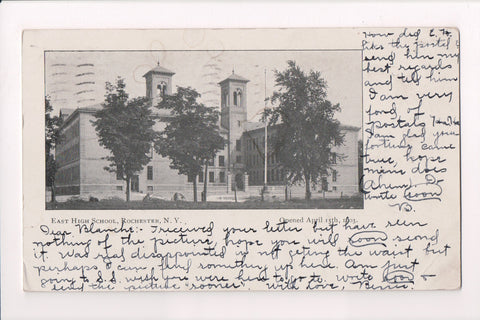 NY, Rochester - East High School, @1907 postcard - D17393