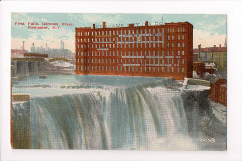 NY, Rochester - Woods and Neel Co, First Falls postcard - D17008