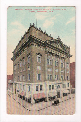 NY, Rochester - Masonic Temple with addition, Clinton Ave - CP0628