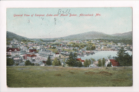 NY, Saranac Lake - Bird Eye View, vintage postcard - R00762