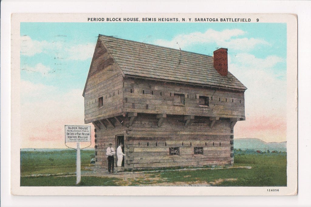 NY, BEMIS HEIGHTS - Saratoga - Period Block House - B08163