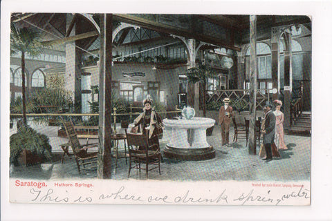 NY, SARATOGA - Hathorn Springs, people - w01451