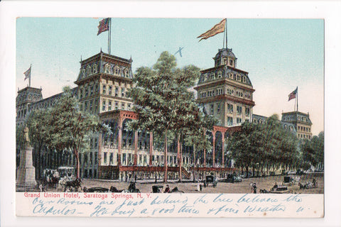NY, SARATOGA SPRINGS - Grand Union Hotel - @1907 postcard - A12201