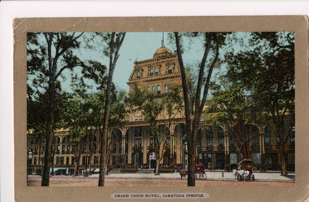 NY, SARATOGA SPRINGS - Grand Union Hotel, Ullmans Gold Border cards - D07225