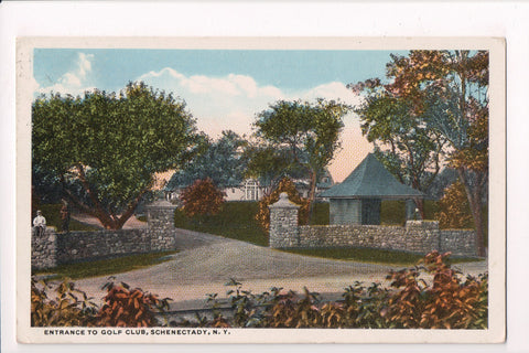 NY, Schenectady - Golf Club Entrance - @1917 postcard - D17104