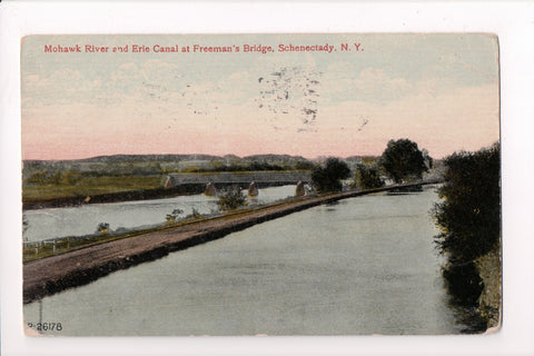 NY, Schenectady - Freemans Bridge, Mohawk River, Erie Canal - D17038