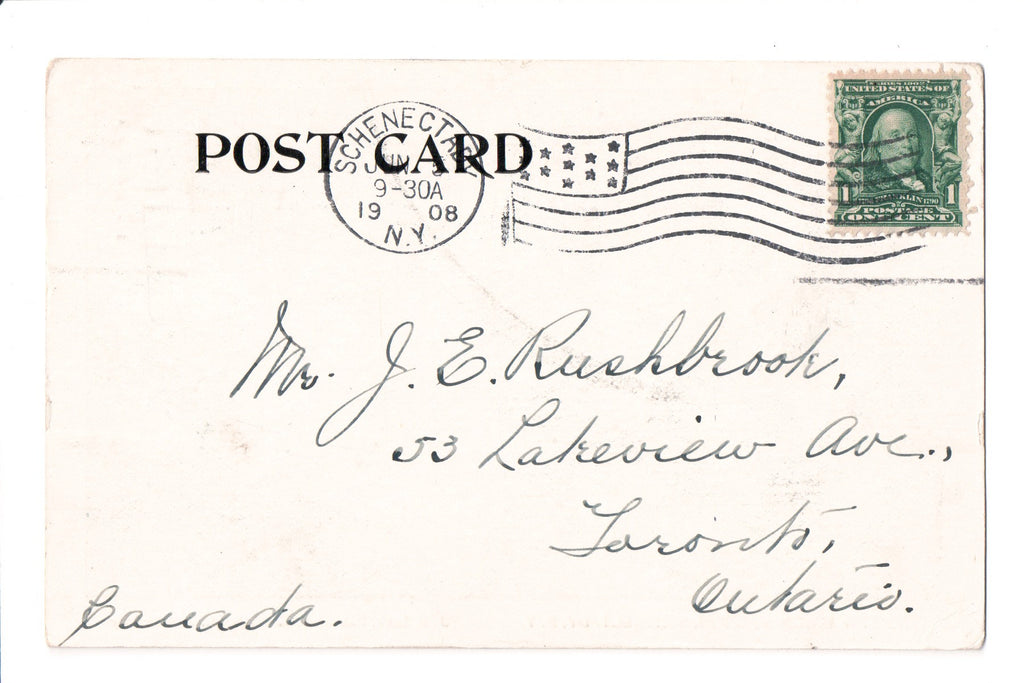 pm FLAG KILLER - NY, Schenectady - 1908 cancel - D17224