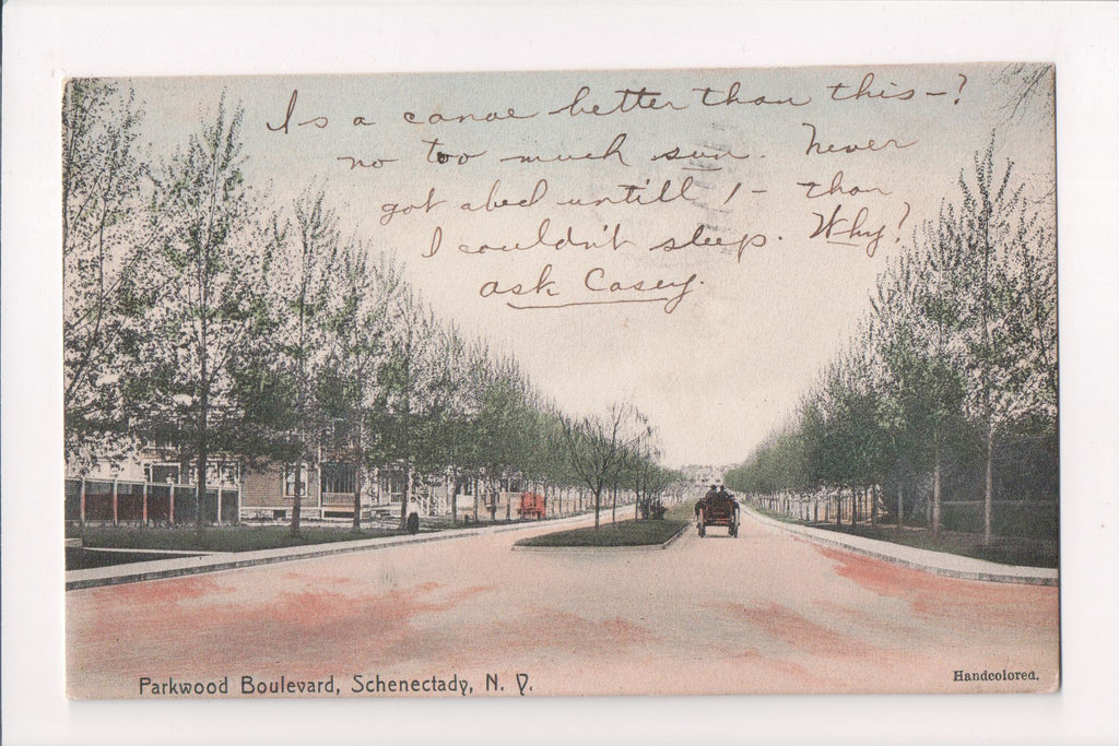 NY, Schenectady - Parkwood Boulevard postcard - w01632