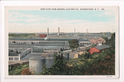 NY, Schenectady - General Electric Co, Bird Eye View postcard - w03522