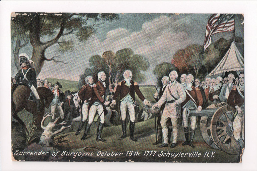 NY, Schuylerville - Surrender of Burgoyne Oct 16, 1777 - B08201