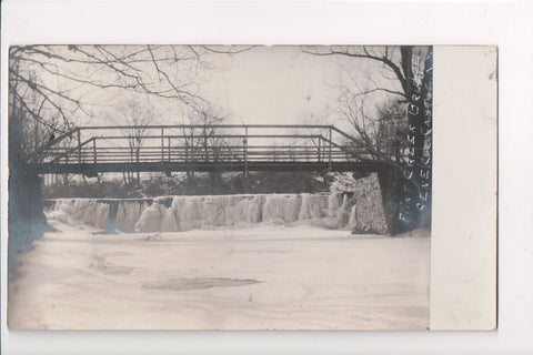 NY, Sececa Castle - Flint Creek, steel bridge RPPC - w04949