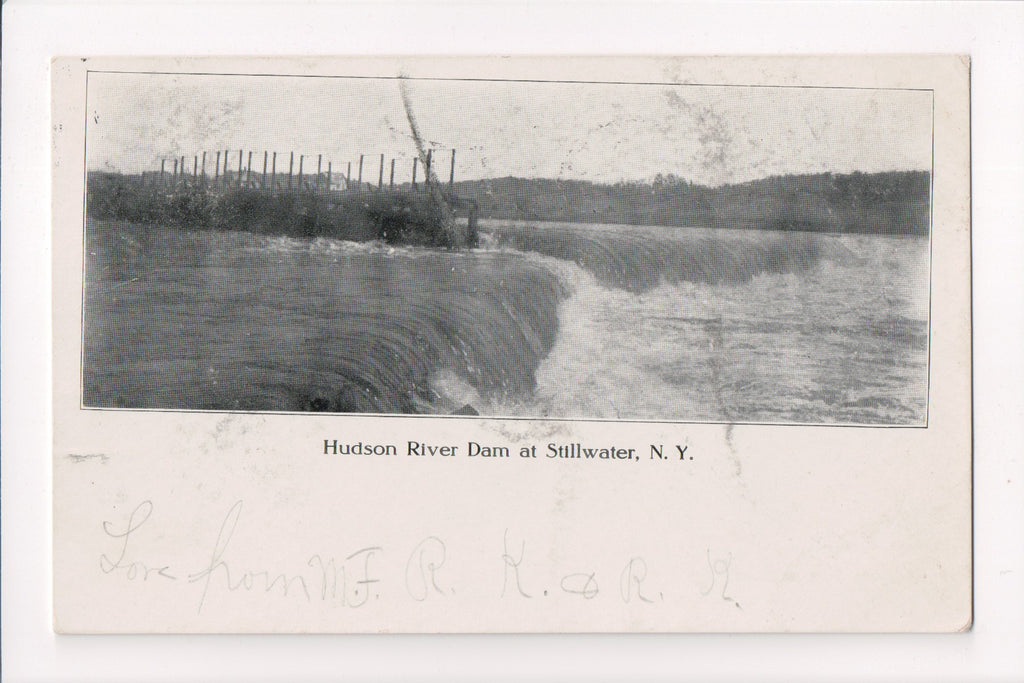 NY, STILLWATER - Hudson River Dam closeup (original SOLD) w03131
