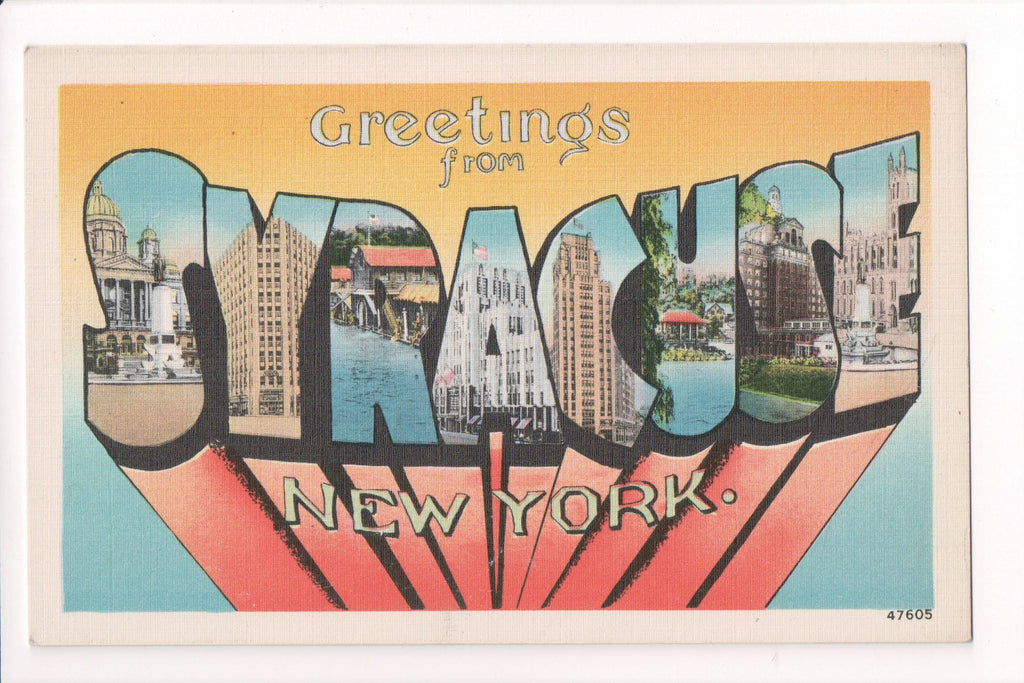 NY, SYRACUSE - Greetings from, Large Letter postcard - B08290