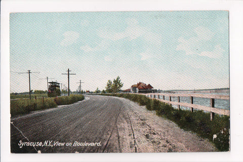 NY, Syracuse - Boulevard view postcard - C06347