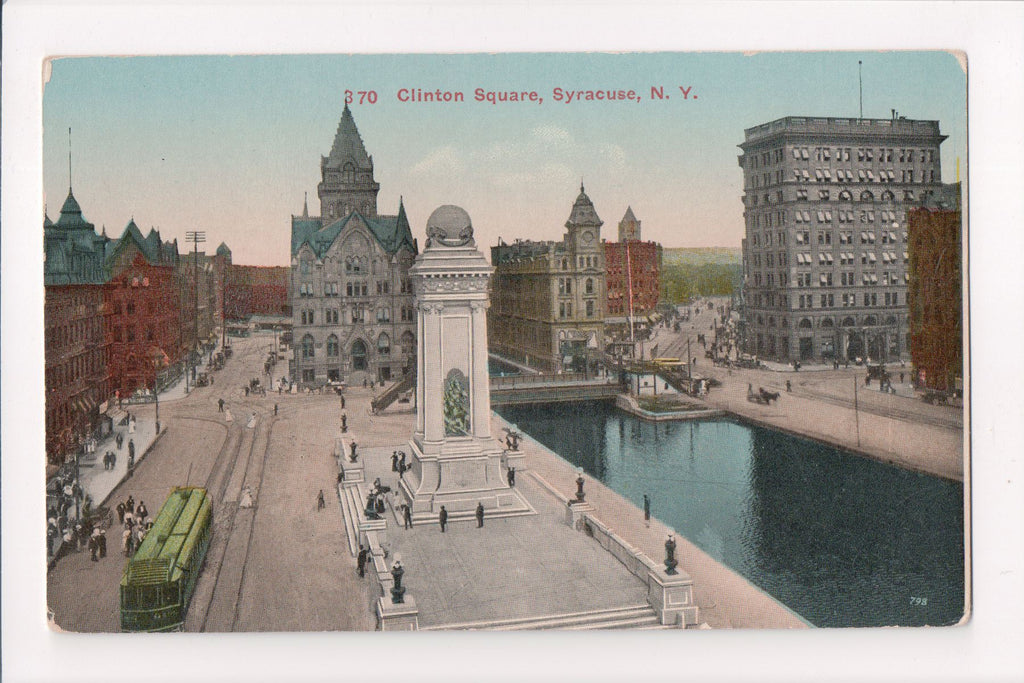 NY, Syracuse - Clinton Square postcard - w04967