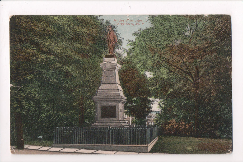 NY, TARRYTOWN - Andre Monument closeup - @1923 postcard - w04968