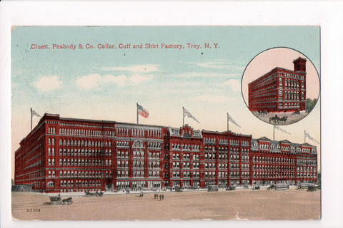 NY, Troy - Cluett, Peabody and Co Factory postcard - D17385