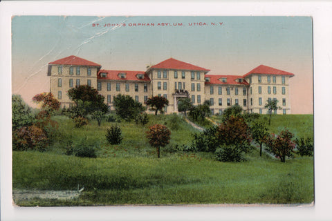 NY, Utica - St Johns Orphan Asylum, @1914 vintage postcard - NL0233