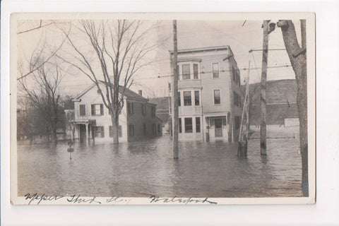 NY, WATERFORD - Upper Third St w/houses, flood (original SOLD) - MB0315