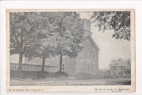 NY, WEST CHAZY - M E Church, @1922 M D Clark Co postcard - SH7007