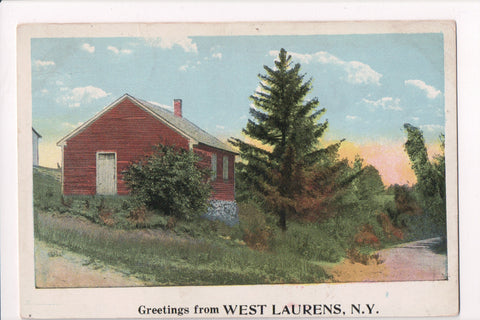 NY, West Laurens - Greetings from postcard - K04010-2