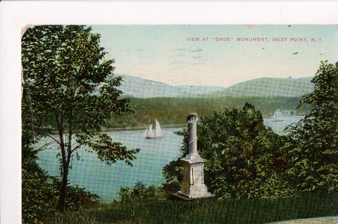 NY, WEST POINT - DADE Monument, @1909 vintage postcard - w02607
