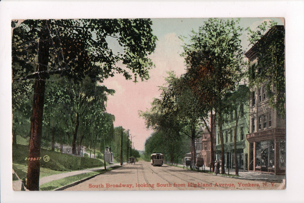 NY, YONKERS - South Broadway from Highland Ave (original SOLD) - B17167