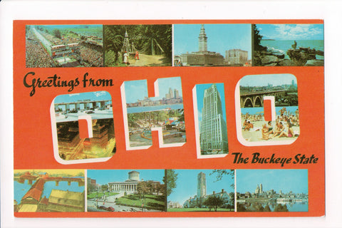 OH, Ohio - Greetings from, Large Letter postcard - MT0020