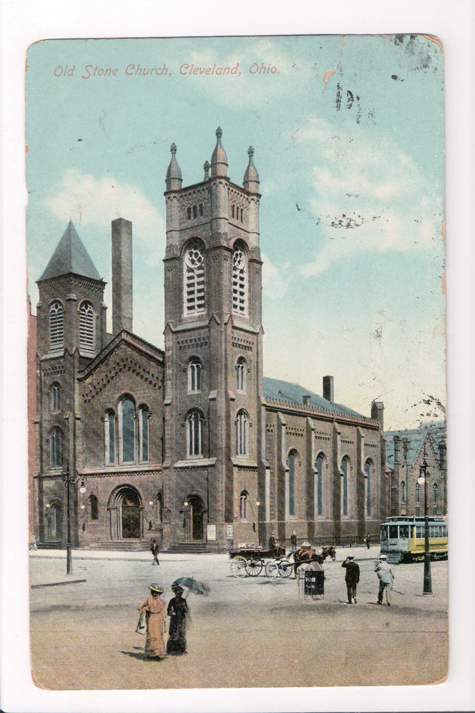OH, CLEVELAND - Old Stone Church postcard - B04225