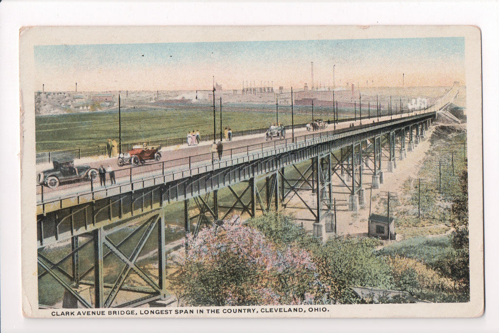 OH, Cleveland - Clark Ave Bridge, close up - Braun Post Card Co - S01535