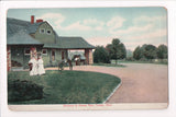 OH, Toledo - Ottawa Park entrance building, people, bikes etc - C17366