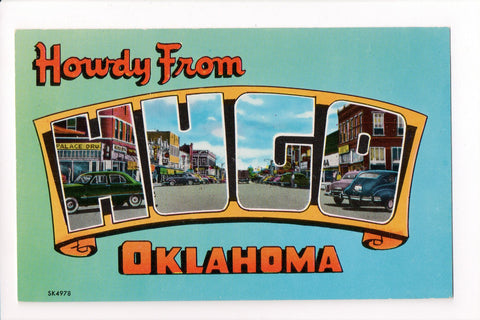 OK, HUGO - Greetings from, Large Letter postcard - C-0199