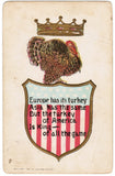 Vintage Patriotic, Turkey, Crown, Shield, Rose Company - PAT 606251