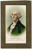 Vintage Patriotic Postcard Washington as if framed - B08196