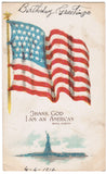 Vintage Patriotic Card Thank God I am an American, Daniel Webster - PAT C08502