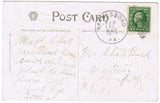 Vintage Patriotic Postcard Lincoln, boyhood home, with eagle - C08511