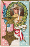 Vintage Patriotic Postcard To My Comrade, sword, medal, flag - C08518