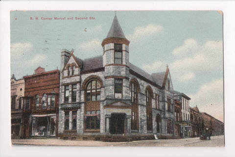 PA, CLEARFIELD - Market and Second Sts - Bank, Dr Leipold Dentist - @1912 - C086